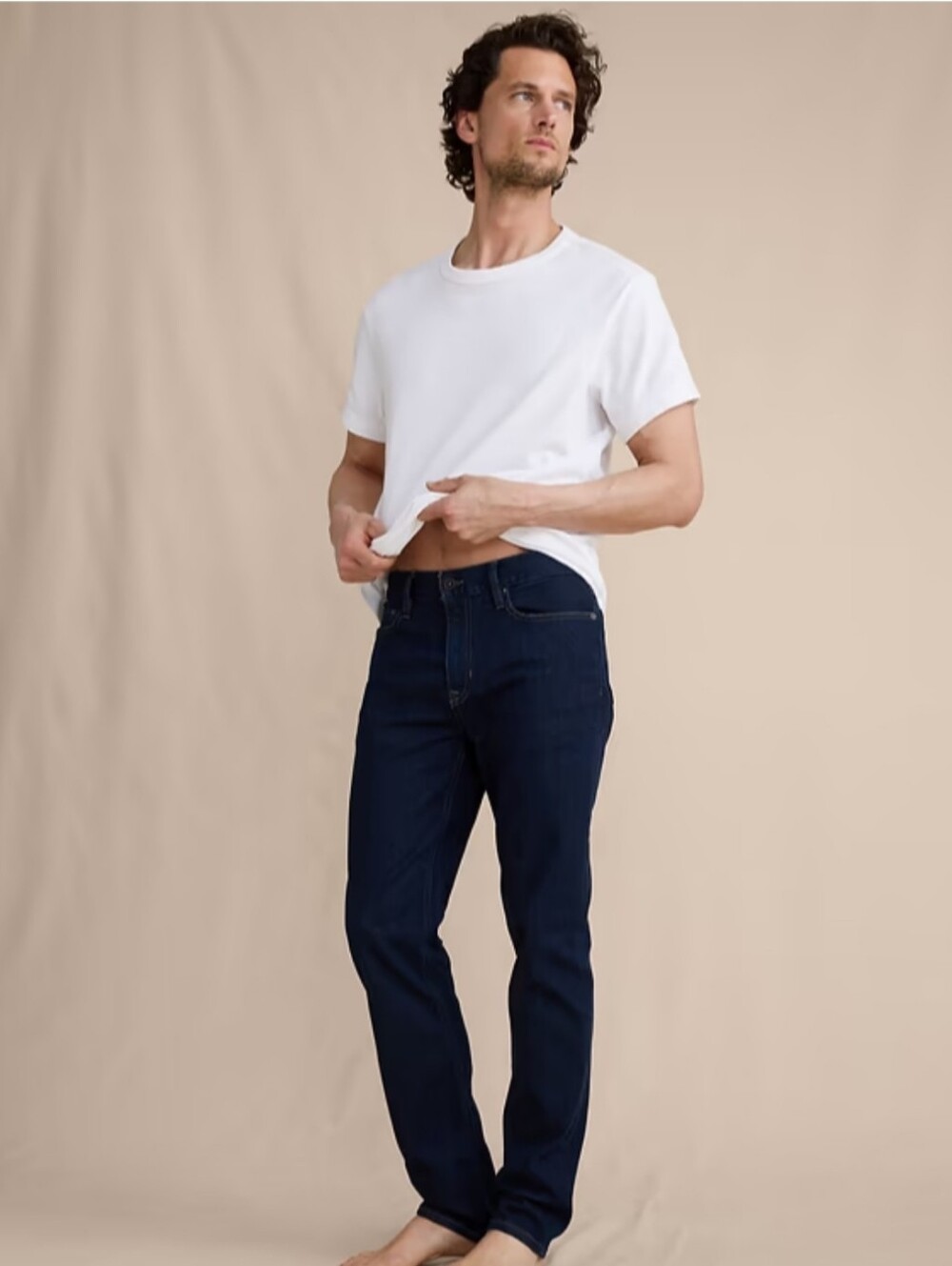 Banana Republic Traveler Jeans Men's 32x30 Slim Fit Dark Wash Blue